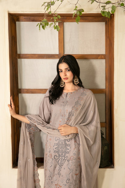 Zarla 3pcs Stitched Emb Lawn [D-3039]