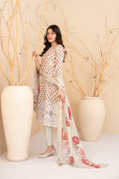 Eshanah 3pcs Un-Stitched Emb Printed Lawn [D-3486]