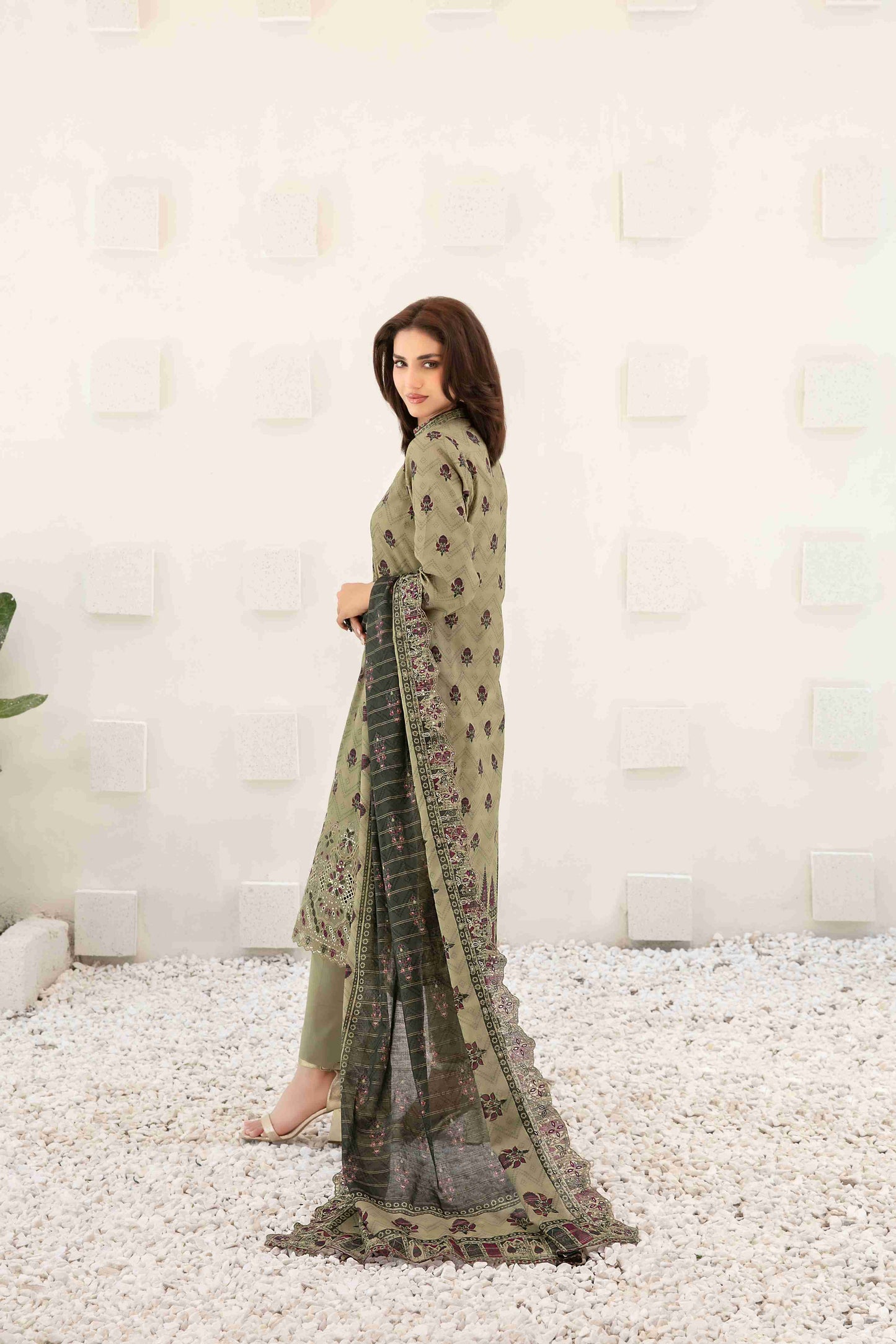 Ayna 3Pcs Unstitched Printed Lawn [D-3539]