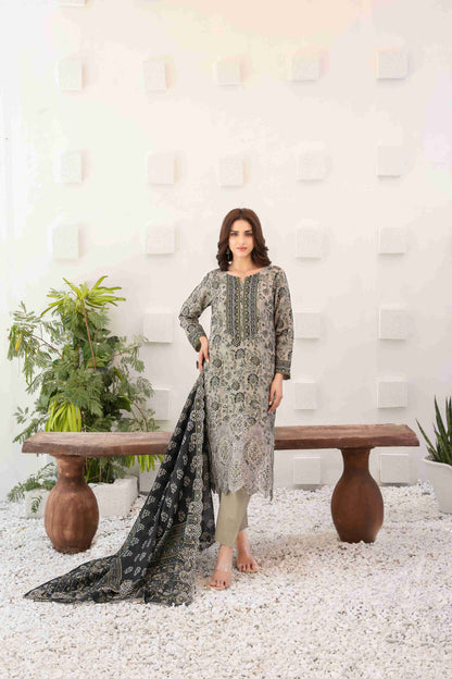 Ayna 3Pcs Unstitched Printed Lawn [D-3917]