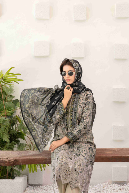 Ayna 3Pcs Unstitched Printed Lawn [D-3917]