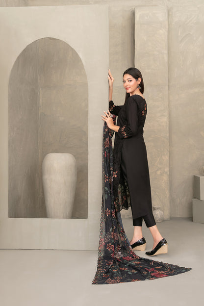 ZAYRA 3pcs Semi-Stitched Fancy Emb Slub Lawn [D-4291]