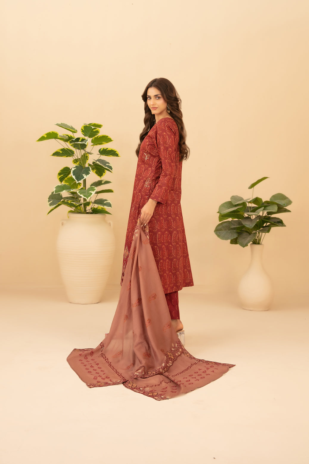 Emmera 3pcs Un-Stitched Emb Printed Lawn [D-3697]