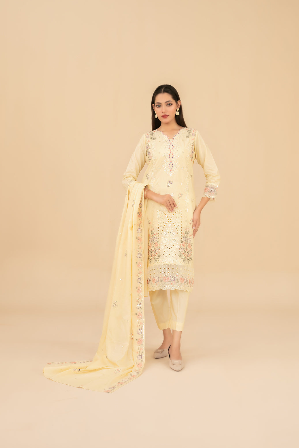 ESENSE 3pcs Un-Stitched Emb Viscose [D-4469]
