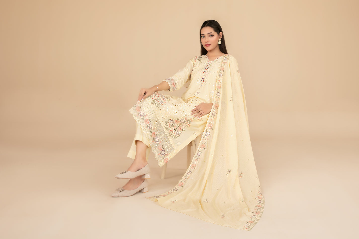 ESENSE 3pcs Un-Stitched Emb Viscose [D-4469]