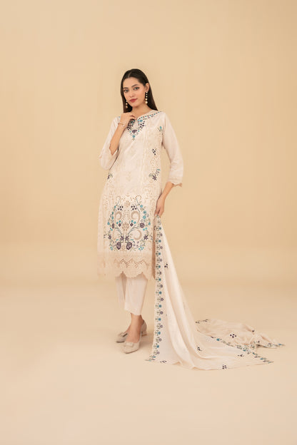 ESENSE 3pcs Un-Stitched Emb Viscose [D-4468]