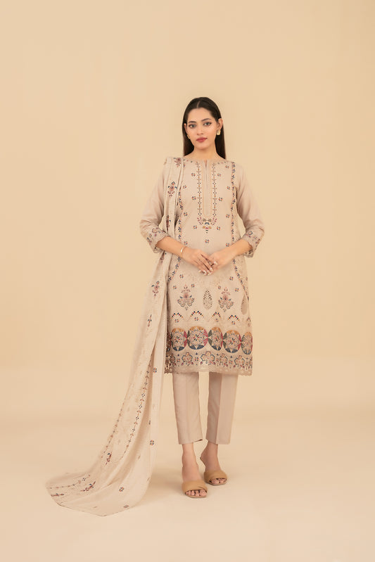 ESENSE 3pcs Un-Stitched Emb Viscose [D-4464]