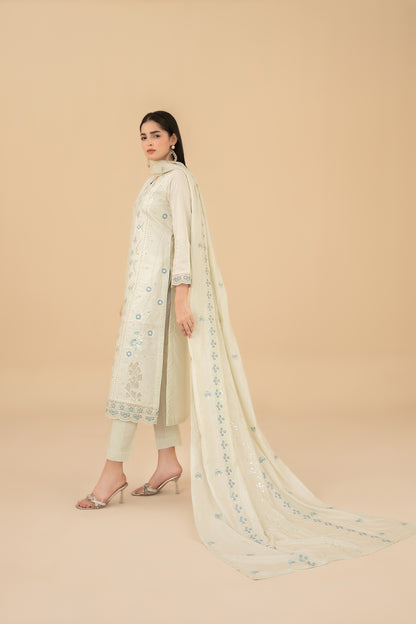 ESENSE 3pcs Un-Stitched Emb Viscose [D-4465]
