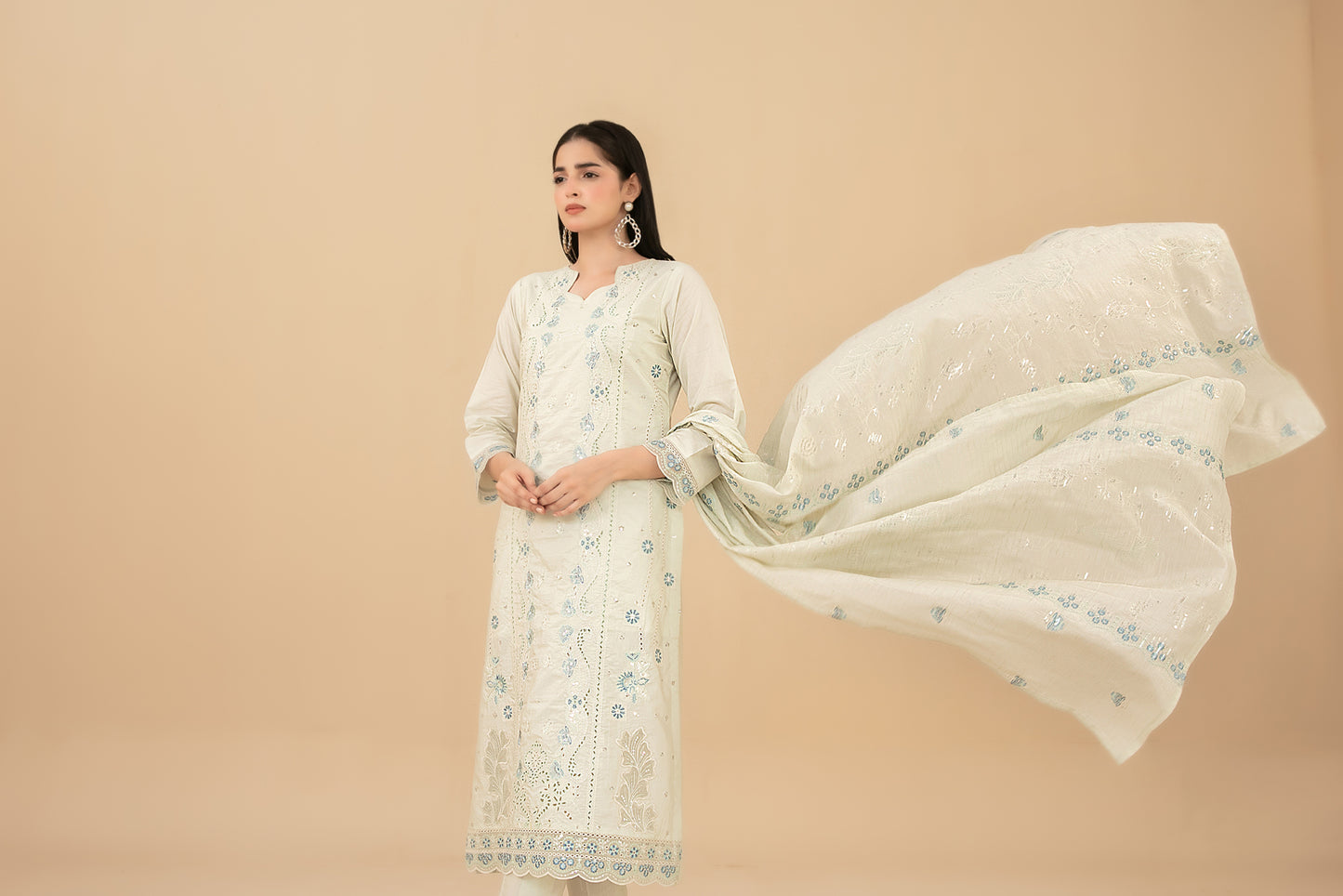 ESENSE 3pcs Un-Stitched Emb Viscose [D-4465]