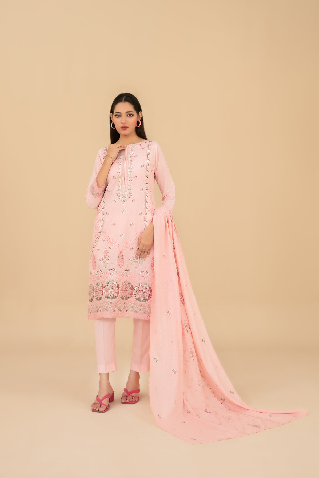 ESENSE 3pcs Un-Stitched Emb Viscose [D-4466]