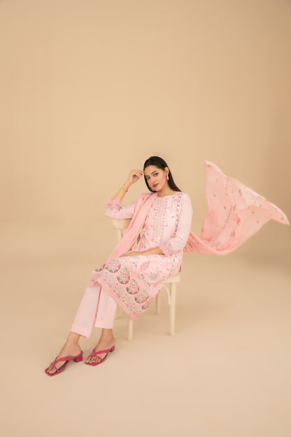ESENSE 3pcs Un-Stitched Emb Viscose [D-4466]