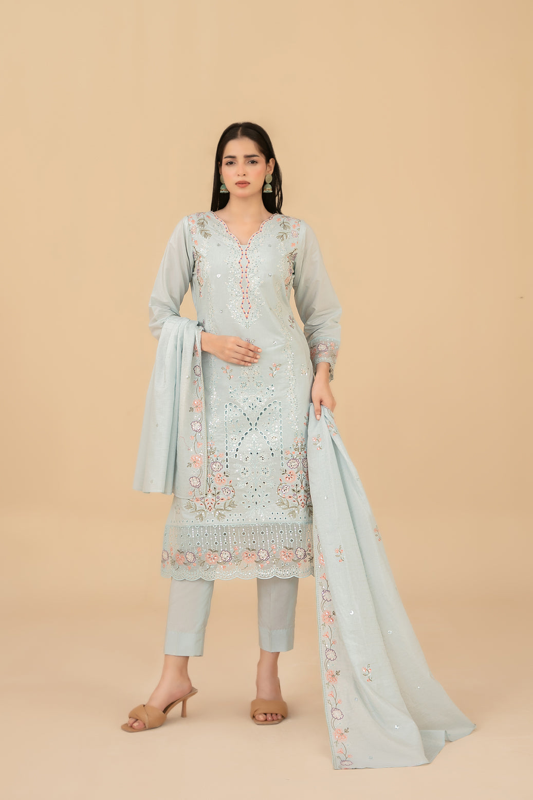ESENSE 3pcs Un-Stitched Emb Viscose [D-4470]