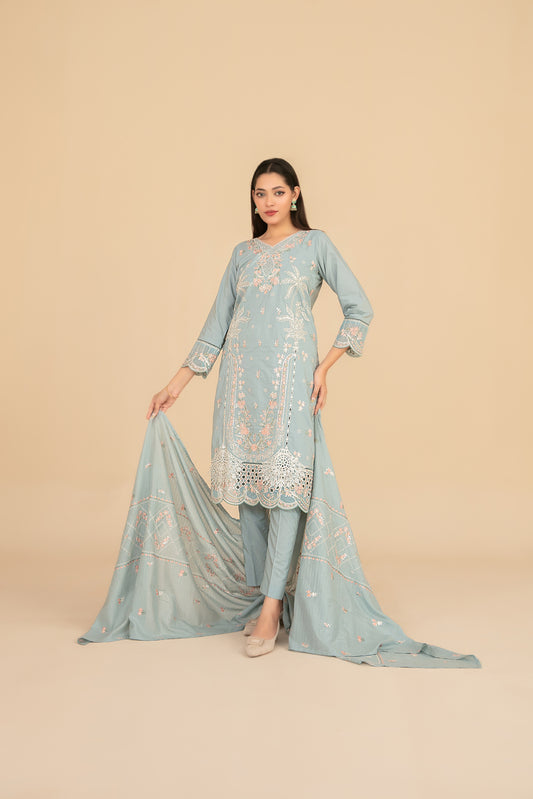 ESENSE 3pcs Un-Stitched Emb Viscose [D-4461]