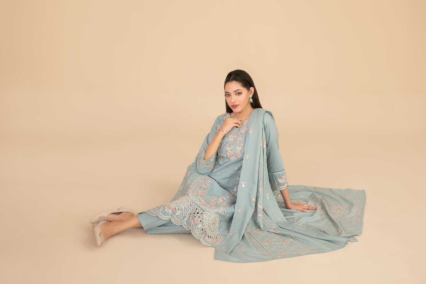 ESENSE 3pcs Un-Stitched Emb Viscose [D-4461]
