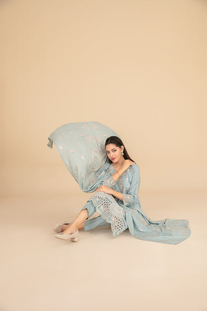 ESENSE 3pcs Un-Stitched Emb Viscose [D-4461]