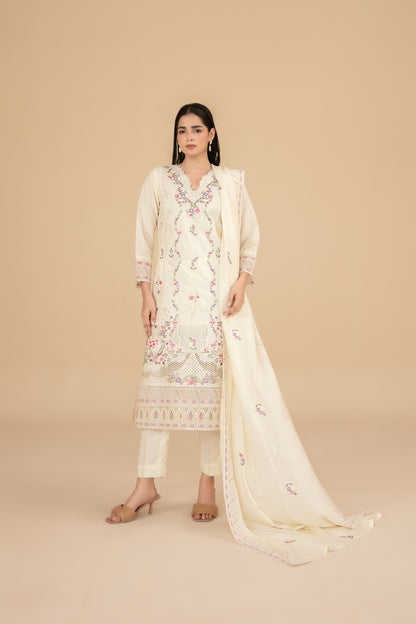 ESENSE 3pcs Un-Stitched Emb Viscose [D-4462]