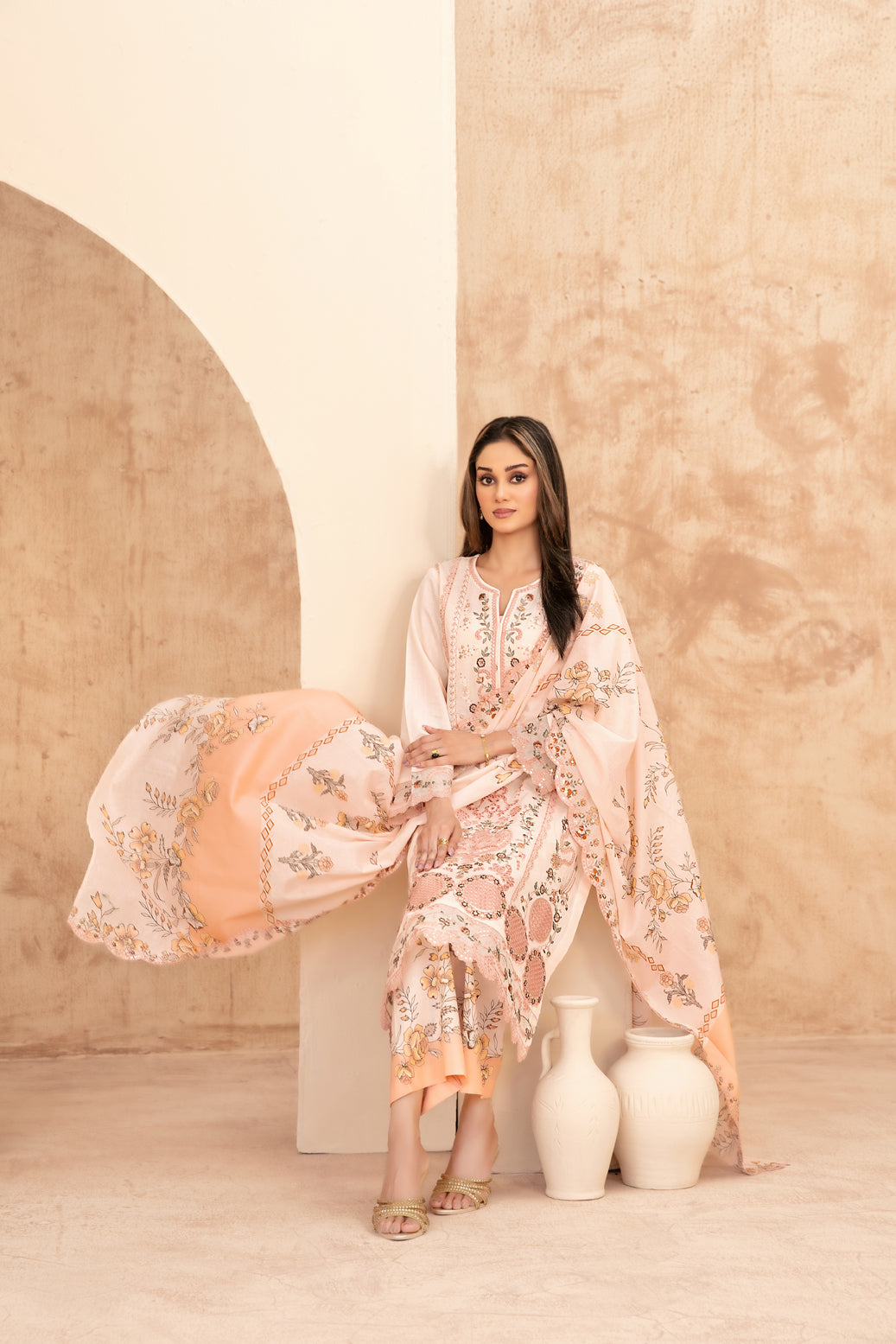 Echo Of Grace 3pcs Un-Stitched Emb Lawn [D-3681]