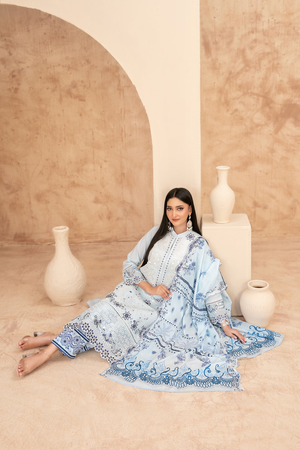 Echo Of Grace 3pcs Un-Stitched Emb Lawn [D-3678]