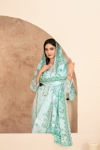 Echo Of Grace 3pcs Un-Stitched Emb Lawn [D-3682]