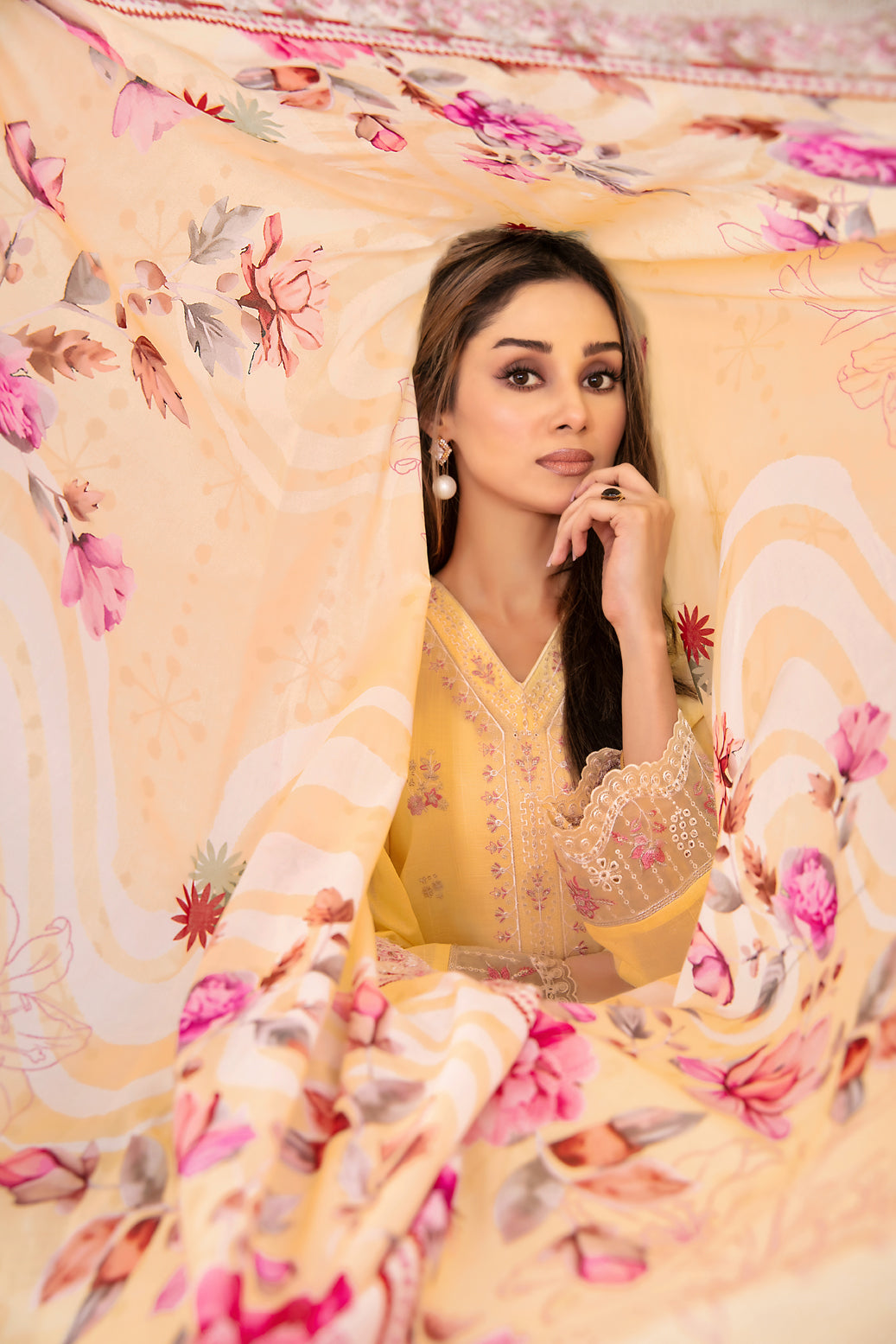 Mahabbah Vol-1 Stitched Emb Lawn [D-3803]