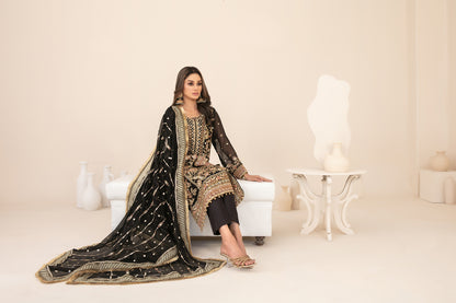 LIBAAS-E-ISHQ 3pcs Stitched  Fancy Emb Chiffon [D-2737]