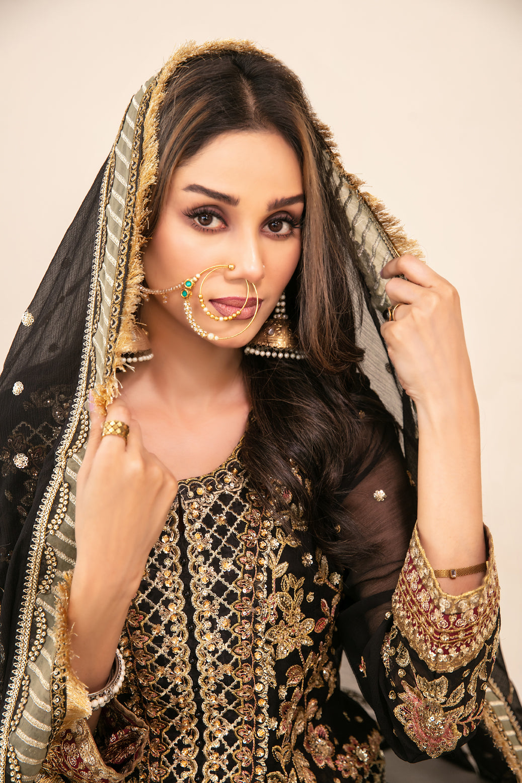 LIBAAS-E-ISHQ 3pcs Stitched  Fancy Emb Chiffon [D-2737]