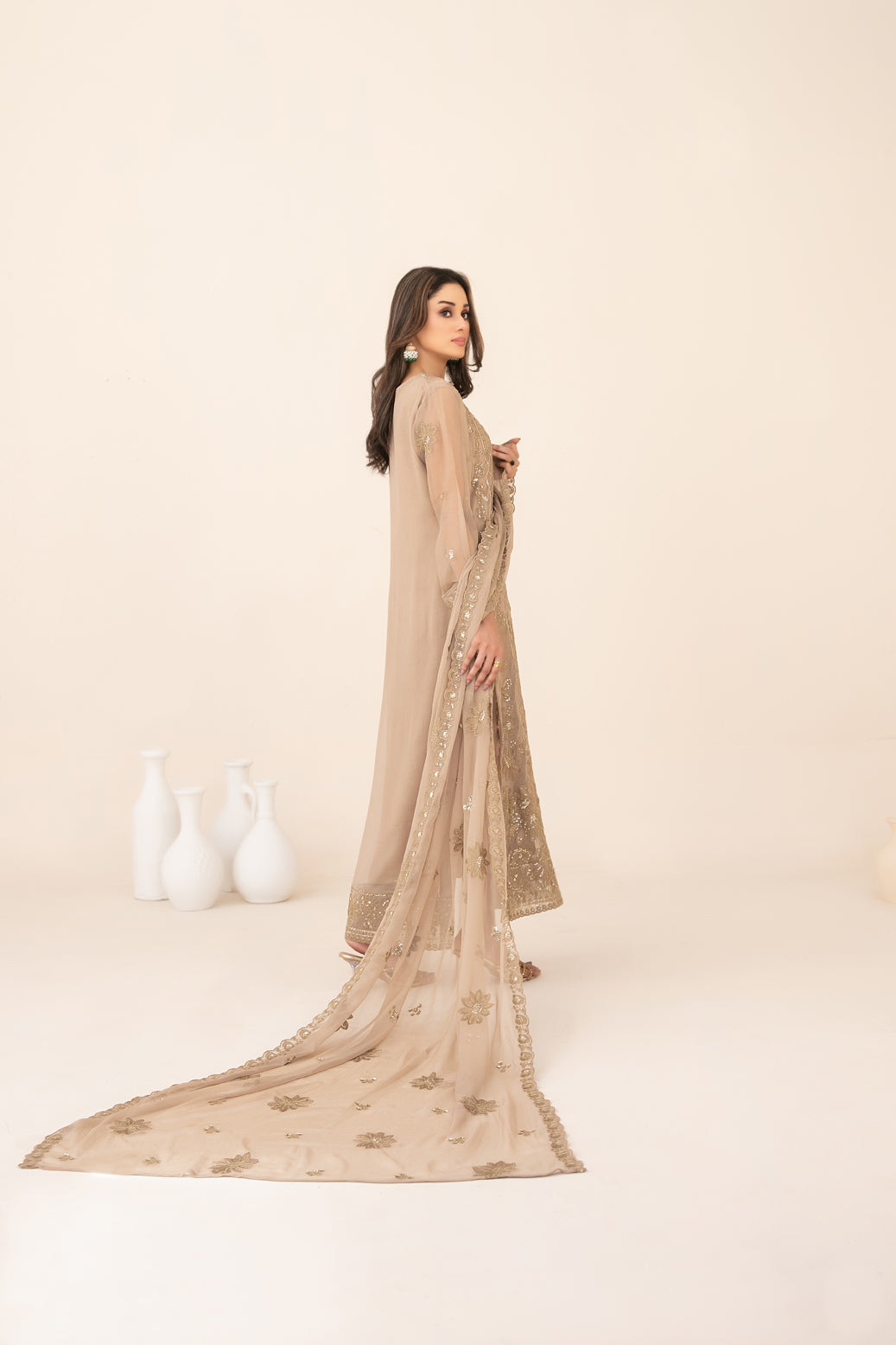 LIBAAS-E-ISHQ 3pcs Stitched  Fancy Emb Chiffon [D-2732]