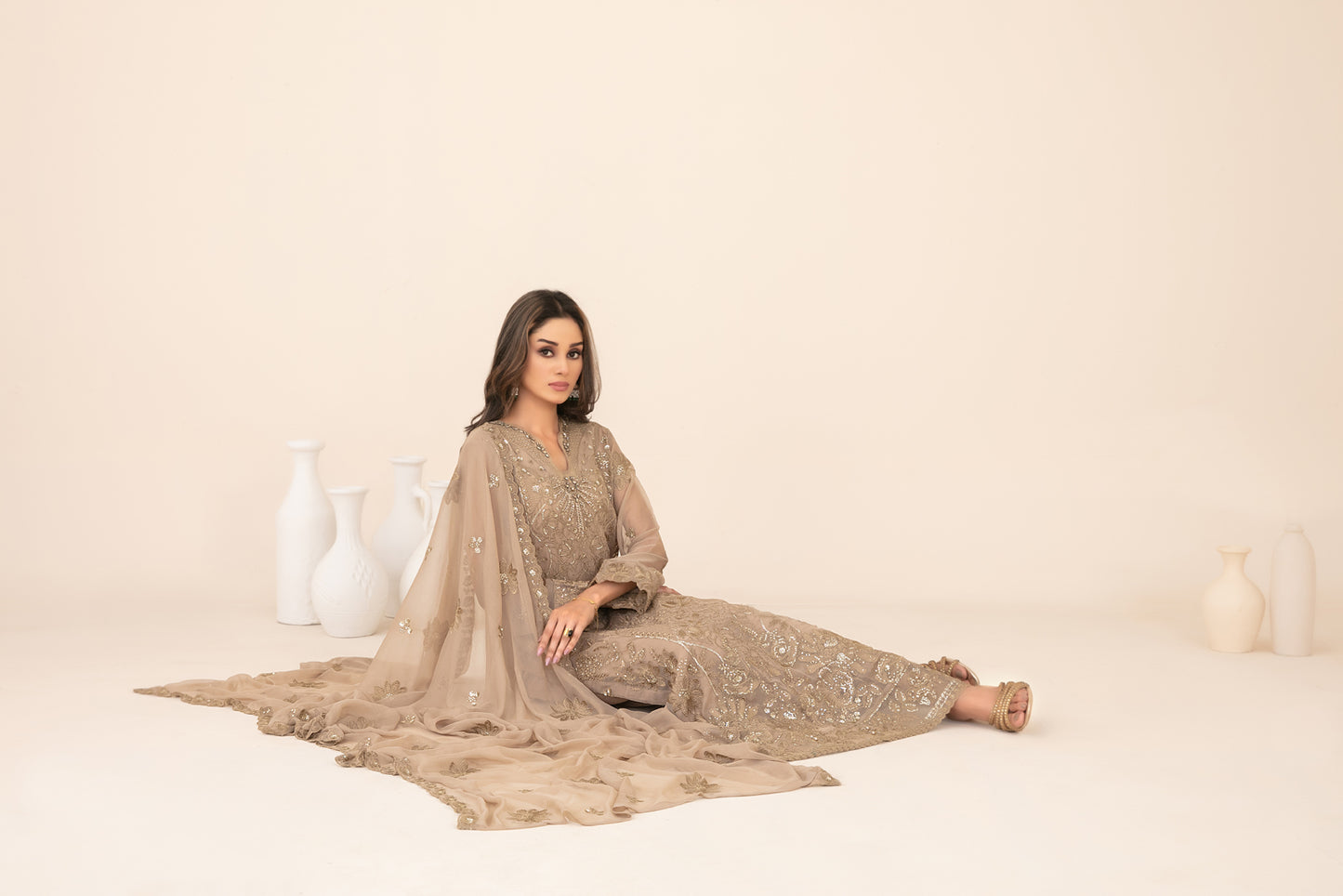 LIBAAS-E-ISHQ 3pcs Stitched  Fancy Emb Chiffon [D-2732]