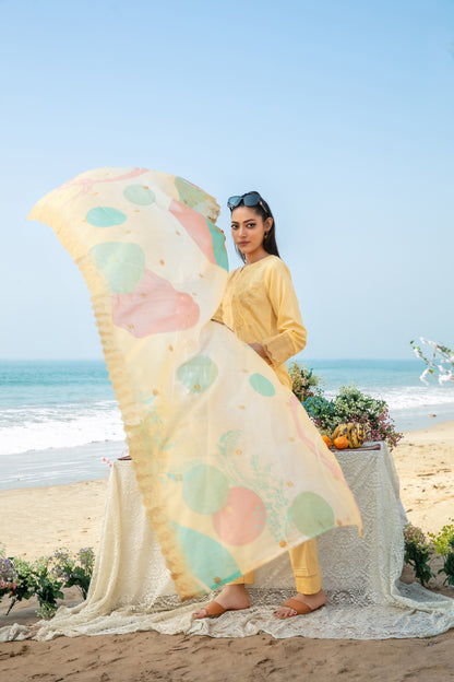 Mannam 3pcs Stitched Emb Lawn [D-4055]