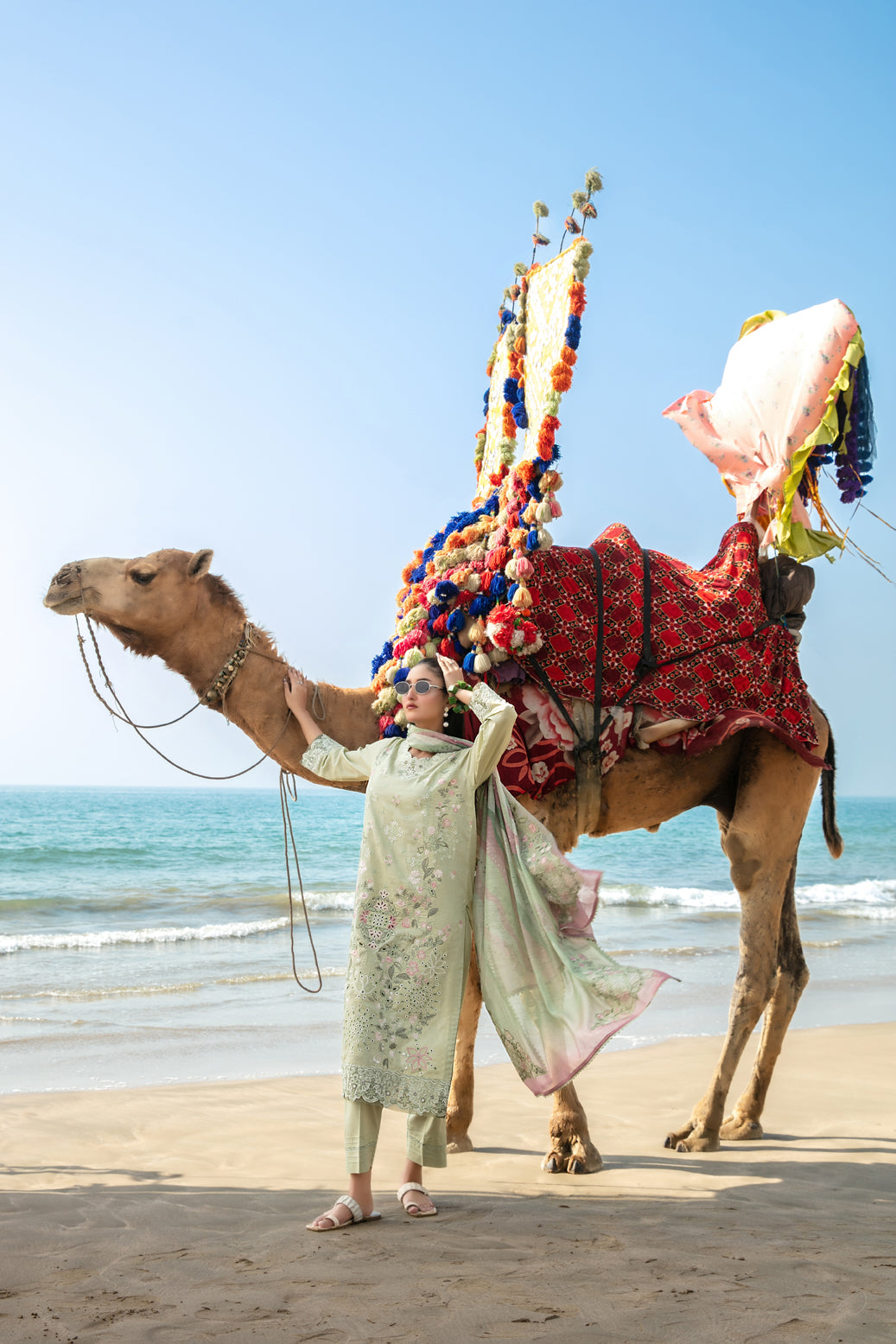 Mannam 3pcs Stitched Emb Lawn [D-4054]