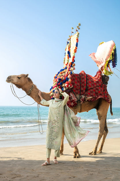 Mannam 3pcs Stitched Emb Lawn [D-4054]