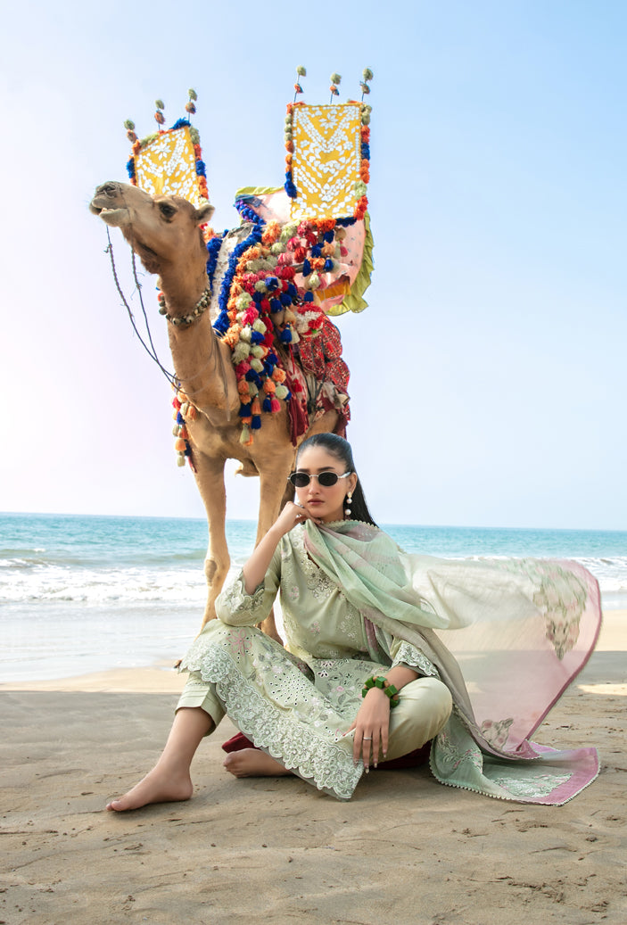 Mannam 3pcs Stitched Emb Lawn [D-4054]
