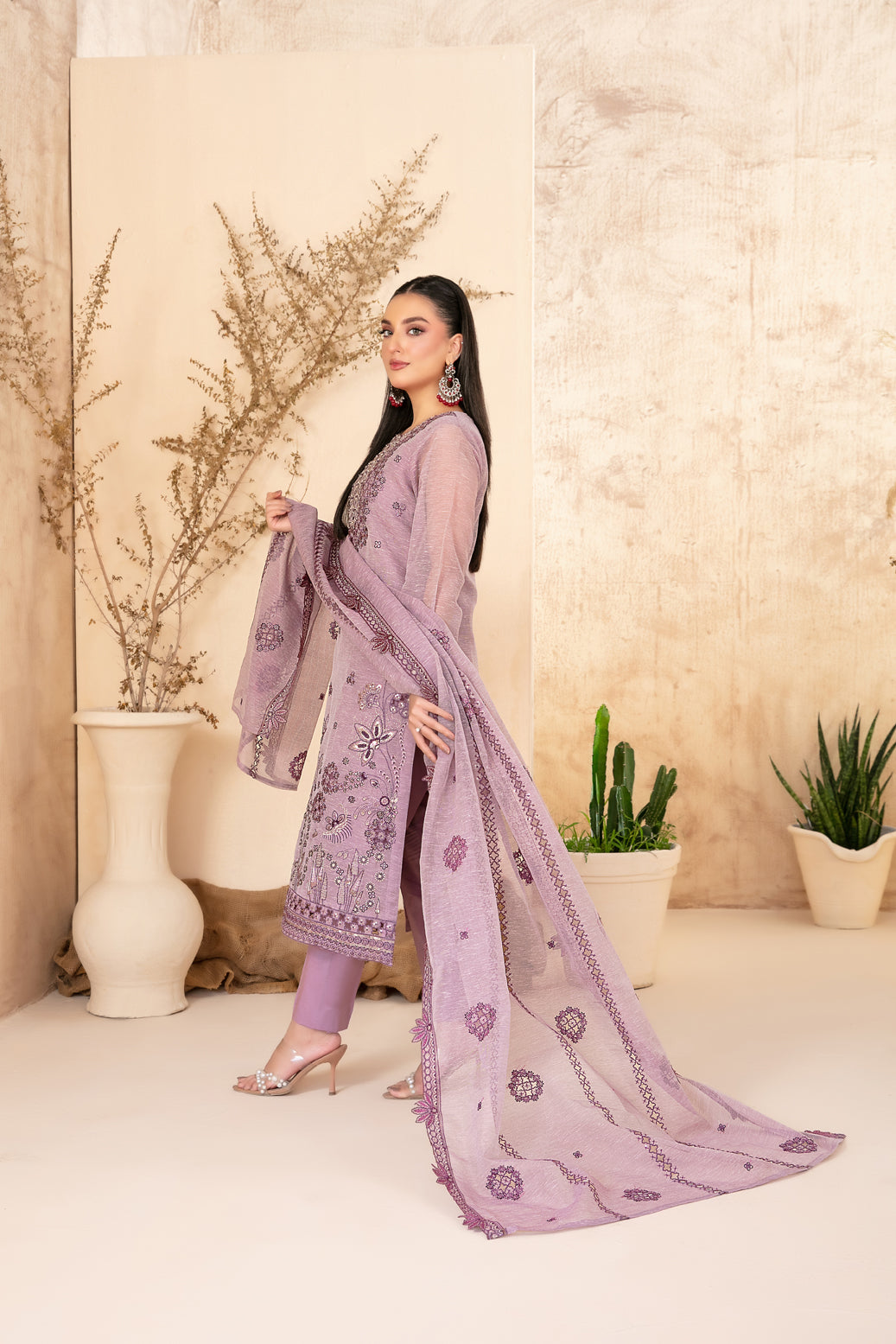 SAFA 3pcs Un-Stitched EmbKhadi [D-2919]