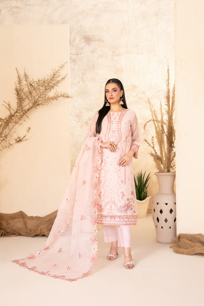 SAFA 3pcs Un-Stitched Emb Khadi [D-2917]