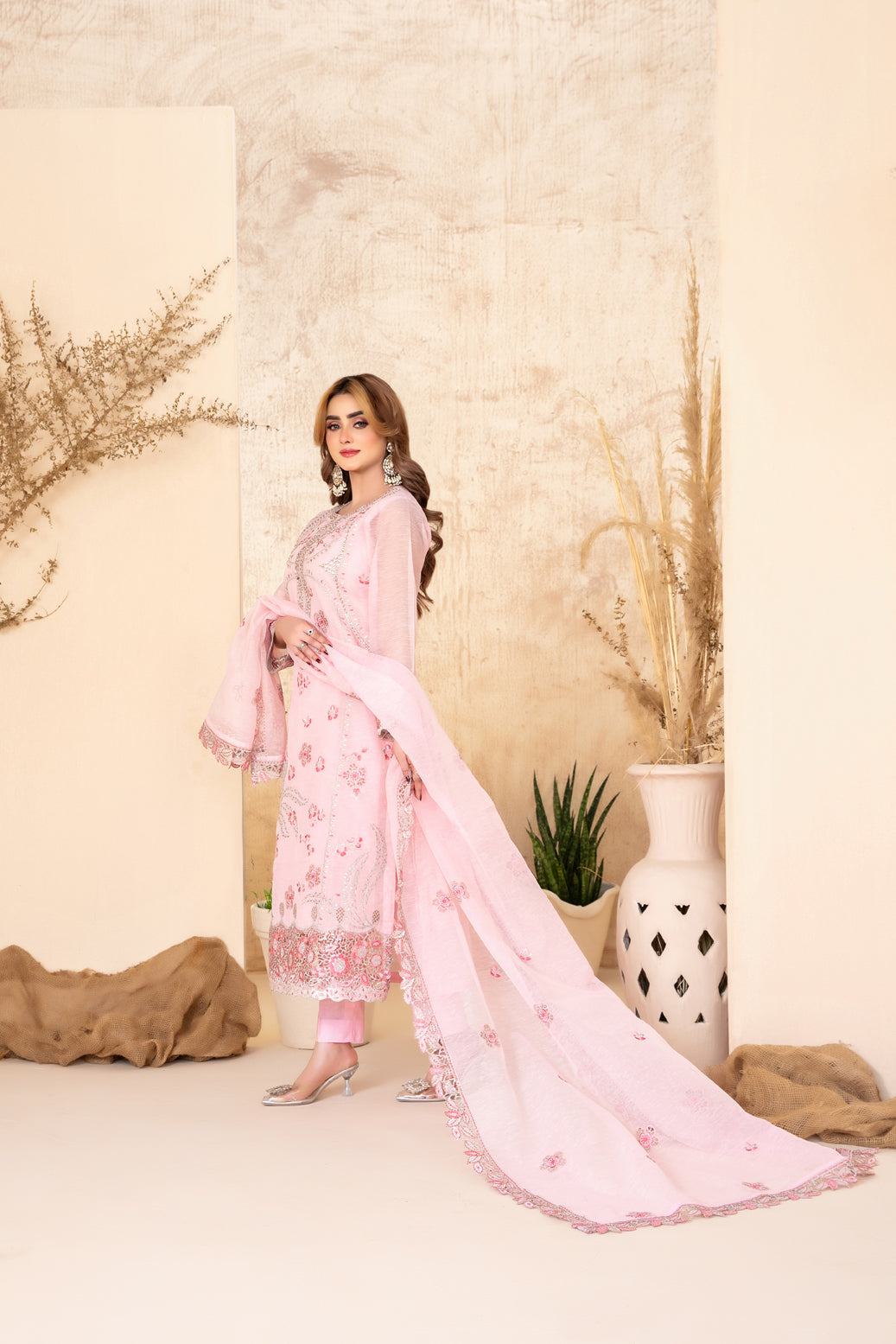 SAFA 3pcs Un-Stitched EmbKhadi [D-2921]