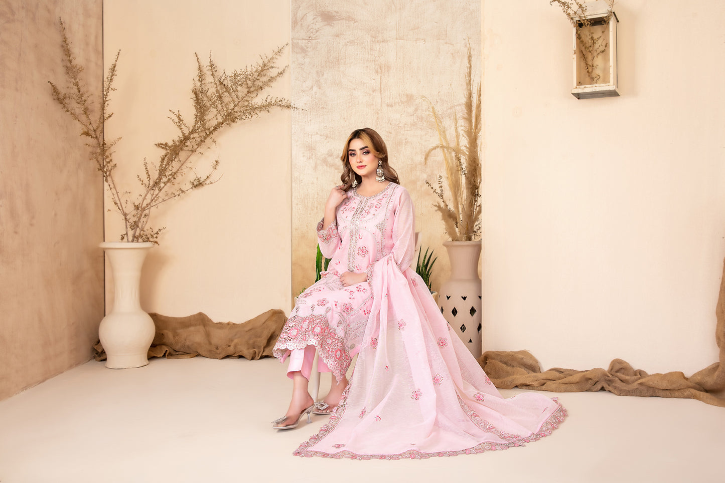 SAFA 3pcs Un-Stitched EmbKhadi [D-2921]