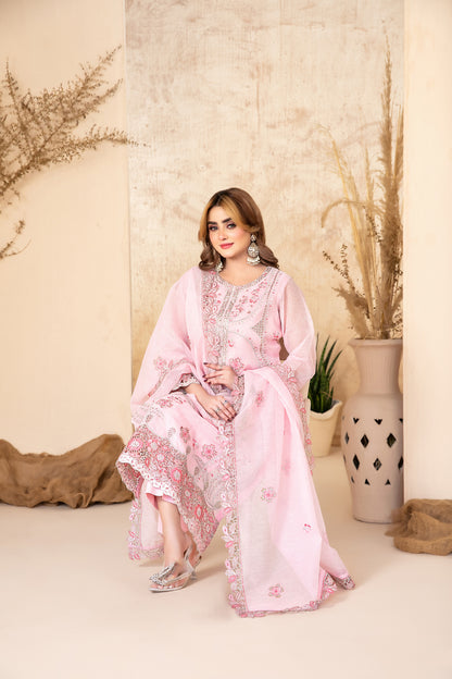 SAFA 3pcs Un-Stitched EmbKhadi [D-2921]
