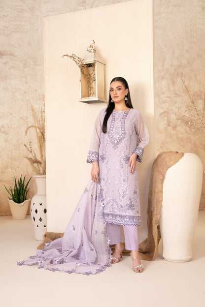 SAFA 3pcs Un-Stitched Emb Khadi [D-2923]