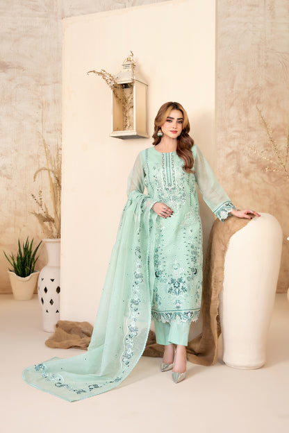SAFA 3pcs Un-Stitched Emb Khadi [D-2920]