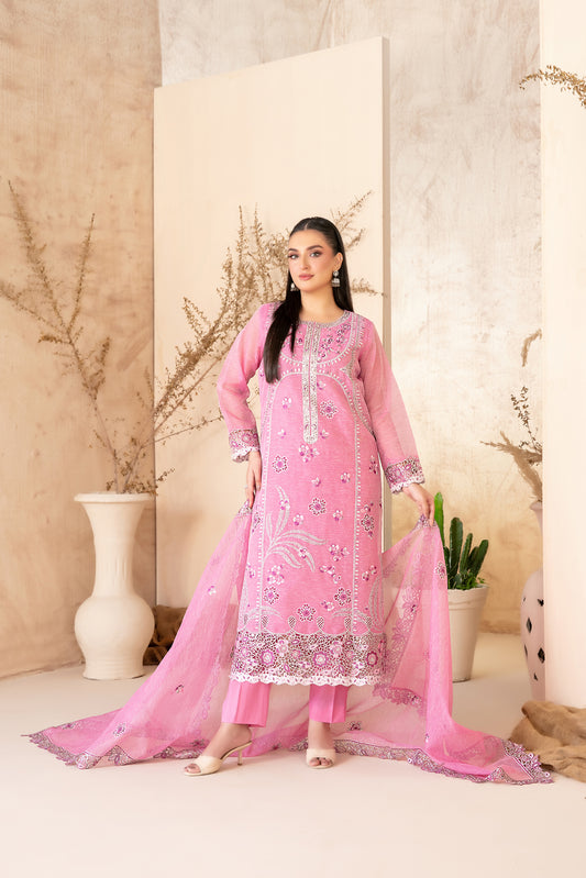 SAFA 3pcs Un-Stitched Emb Khadi [D-2922]