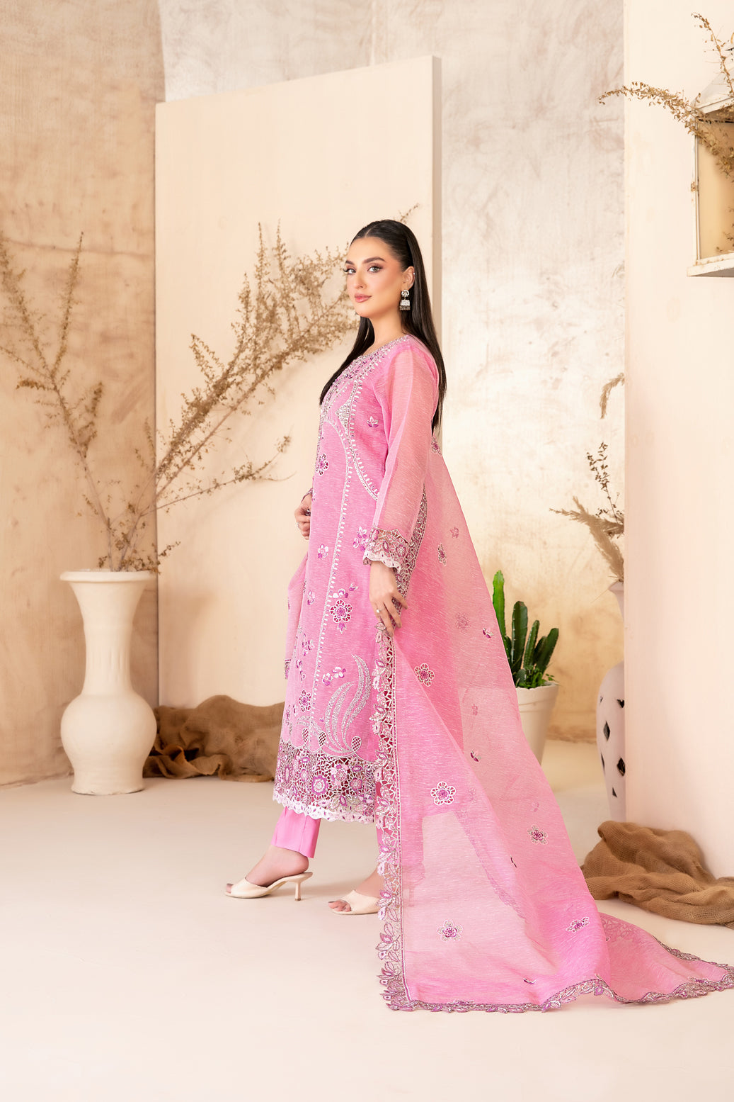 SAFA 3pcs Un-Stitched Emb Khadi [D-2922]