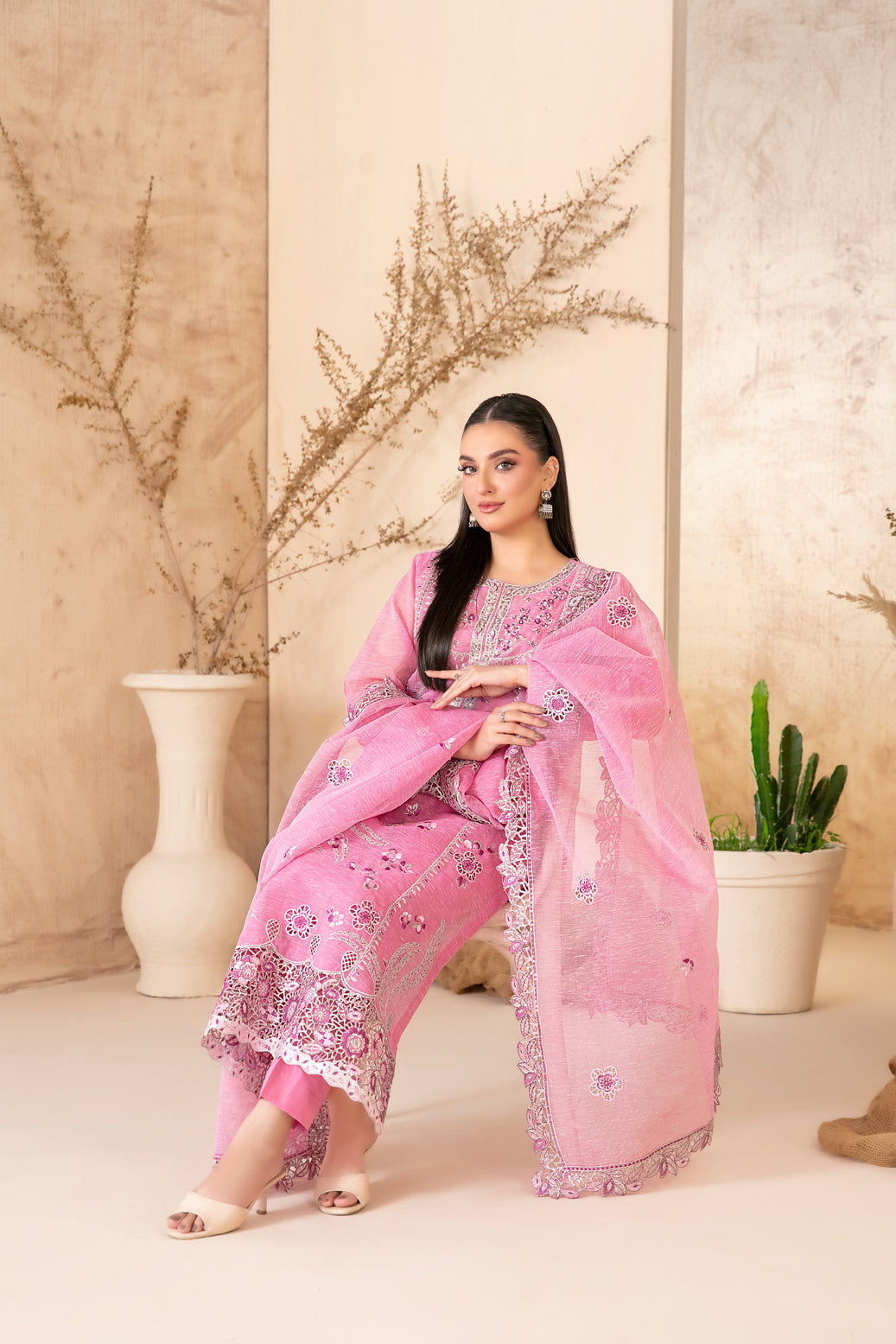 SAFA 3pcs Un-Stitched Emb Khadi [D-2922]