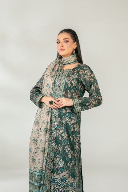 Ranum 3pcs Un-Stitched Emb Printed Lawn [D-3767]