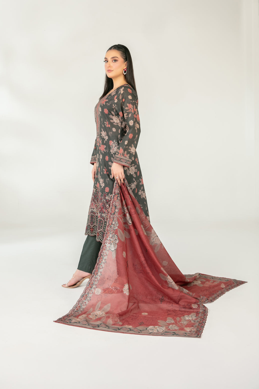 Ranum 3pcs Un-Stitched Emb Printed Lawn [D-3760]
