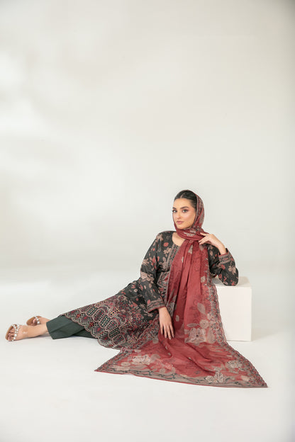 Ranum 3pcs Un-Stitched Emb Printed Lawn [D-3760]