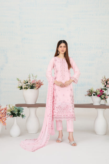 MIRAE 3pcs Un-Stitched Emb Lawn [D-5209]