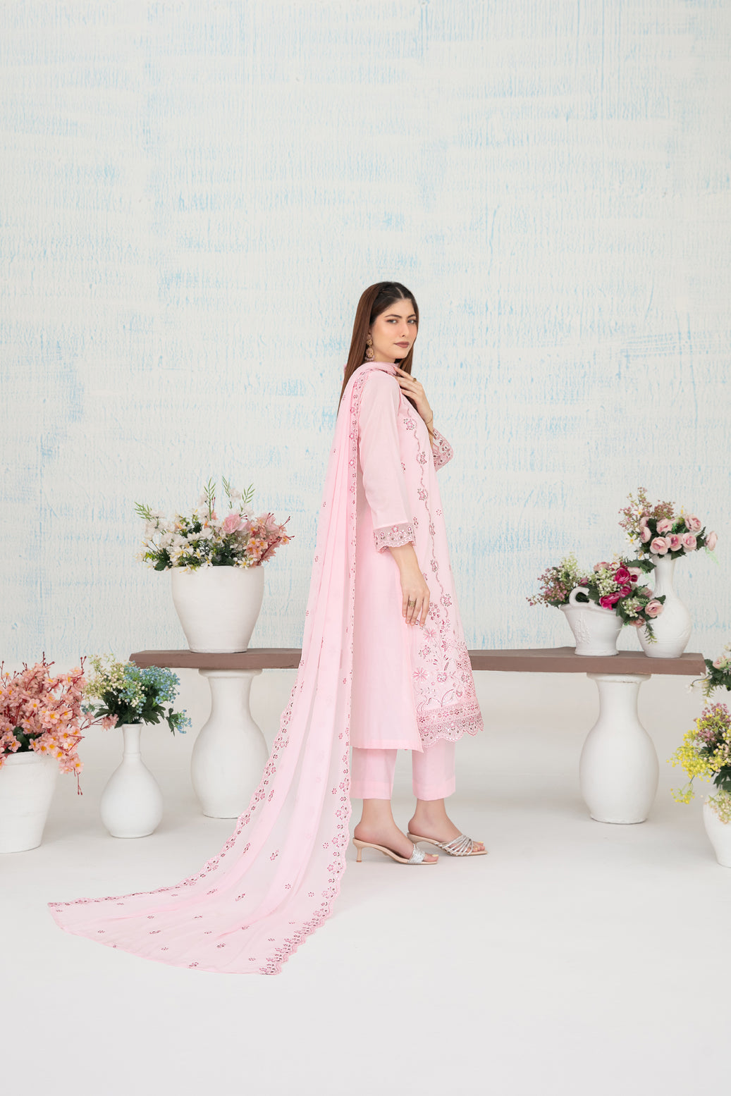 MIRAE 3pcs Un-Stitched Emb Lawn [D-5209]