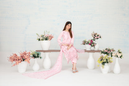MIRAE 3pcs Un-Stitched Emb Lawn [D-5209]