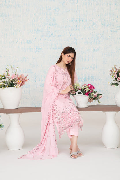 MIRAE 3pcs Un-Stitched Emb Lawn [D-5209]