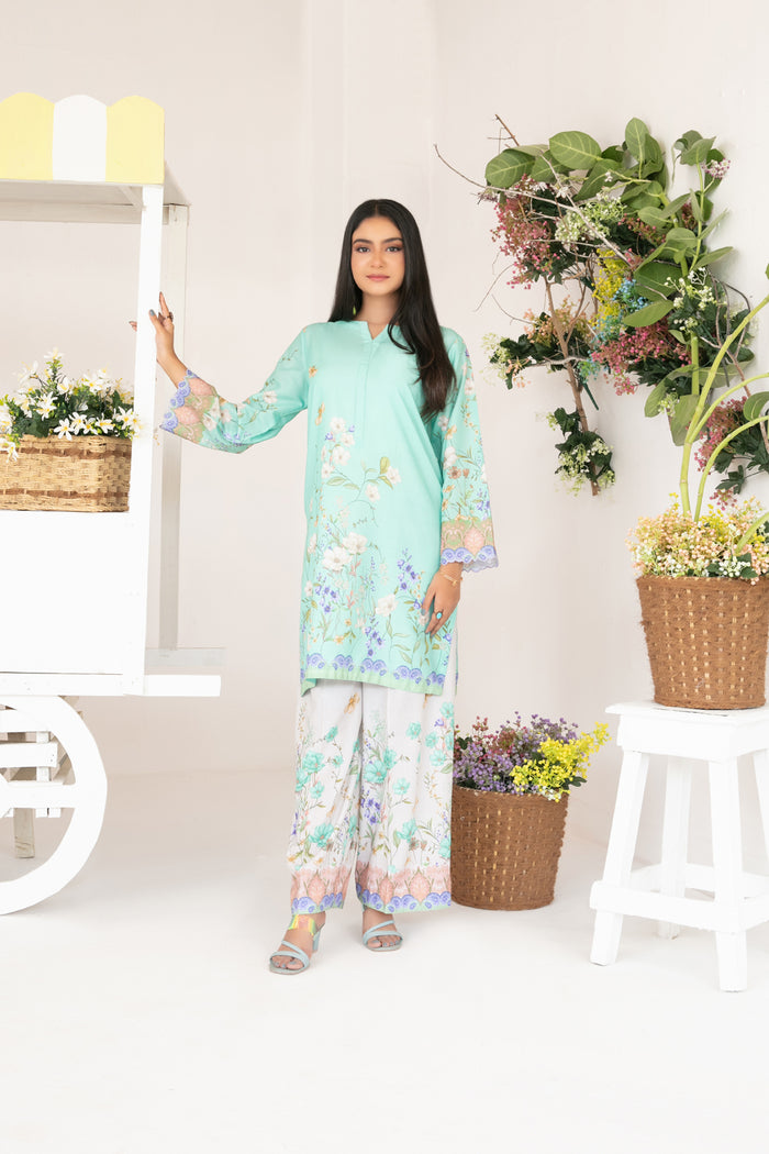 Guzlale 2pcs Stitched Printed Swiss [D-3253]